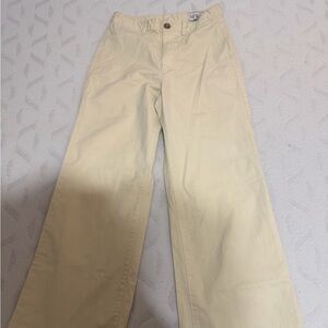 Cream Wide-Leg Pants